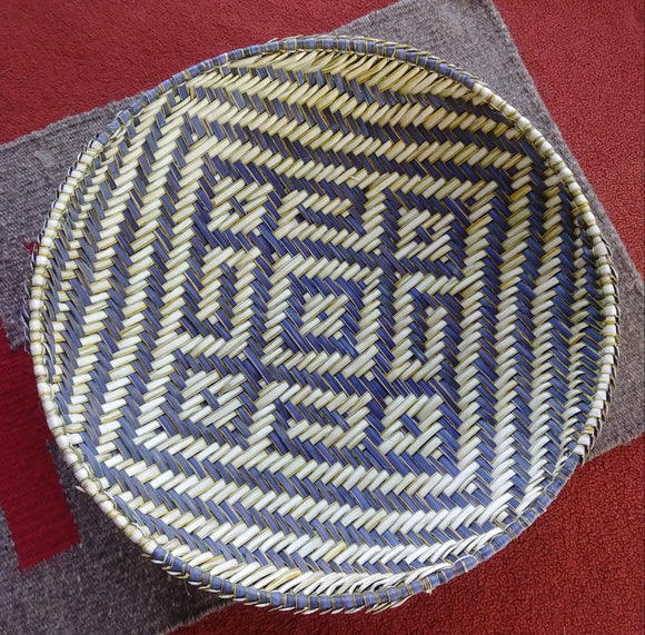 Hopi Basket Handwoven Natural Reed