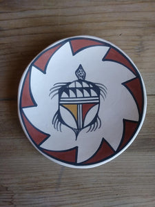 Handmade Tigua Pottery Bowl  Turtle design