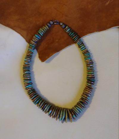 Single Strand Turquoise Choker Necklace 16