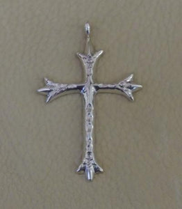Sterling Silver Cross Pendant Navajo Made  Makers Mark "NS" Approx 2" L