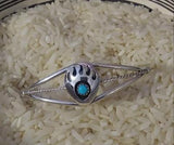 Navajo Made Sterling Silver & Turquoise Bracelet