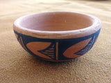 Tigua Wheel Thrown Handmade Pottery Red Clay 1" T x 2" W Signed